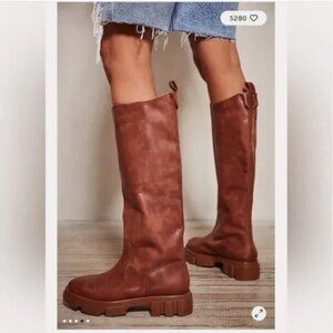 New Free People Brooks Tall Boots Size 8 MSRP: $288 Leather